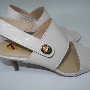 Coach - Creamy/White Patent Leather Sandals